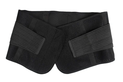 "Flexitek active back brace with Velcro fastener, back support belt, one size, black image"