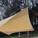 Sun sail tarp sun protection polyester golden 550 x 560cm