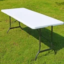 Folding table | Camping table | Garden table | Folding table | White - Plastic 183 x 76 x 74 cm