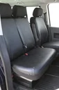 Fitted seat covers for VW T5 double bench rear made of artificial leather suitable from model year 04/2003 to 06/2015