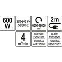 Leaf blower - 600W - 4 m3/min
