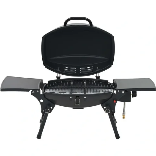 "Gas grill with cooking zone black image"