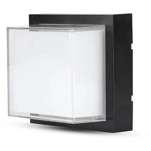 "VT-831 LED wall light - 7W - 3000K - 400 lumens - Black - Square image"