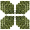 12 pieces artificial plant wall hedge 50x50 cm UV protection privacy screen Milanese grass design hedge plant for garden Ou