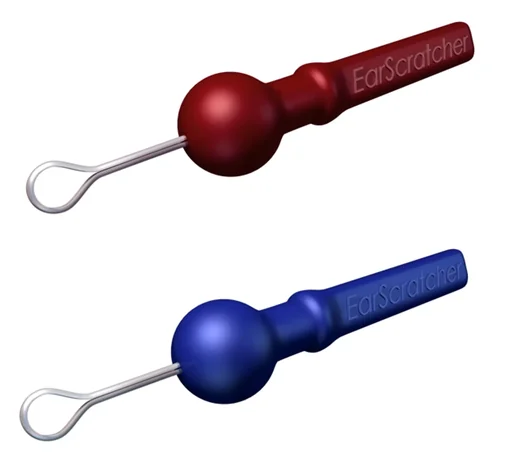 "Safety ear cleaner “EarScratcher” with eardrum protection, on blister pack, blue/red, set of 2 image"
