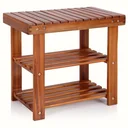 2in1 - Acacia wood shoe rack e
