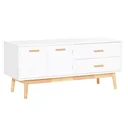 TV table TV cabinet TV lowboard Modern MDF board Rubber wood legs Storage space Living room Office for TVs up to