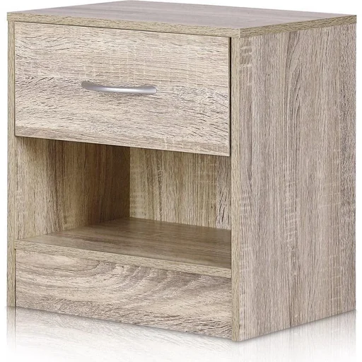 "Bedside table oak look 39x28x41cm image"