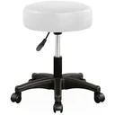 Stool / office stool / workbench - rotatable and adjustable - white