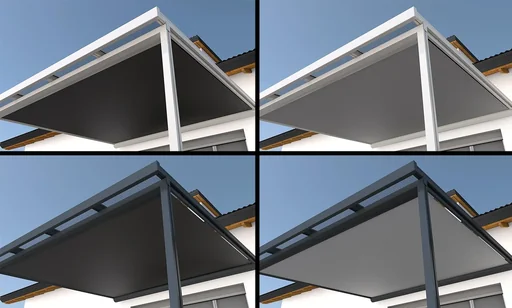 "St. Tropez under-roof awning, 3 x 3 m, anthracite, fabric 314028 image"