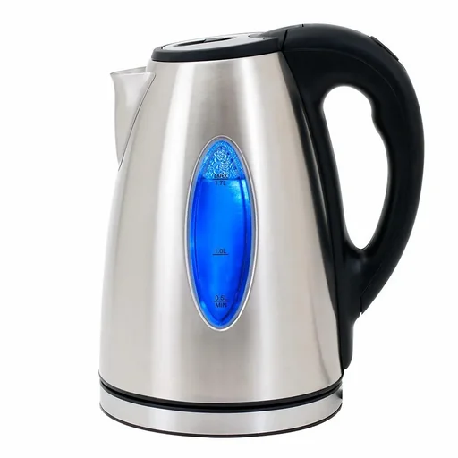 "Kettle Silver/Black Stainless Steel 1.7L image"