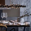 LED light chain for indoor and outdoor use, 180 crispy ice white LEDs
