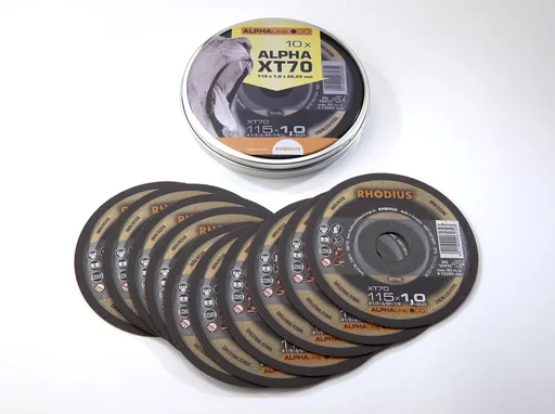 "Cutting disc set Alpha Power XT 70 - 115 mm, 10 pcs. image"