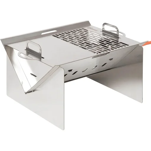 "Table grill with piezo ignition - stainless steel - 52 x 40 x 31 cm image"