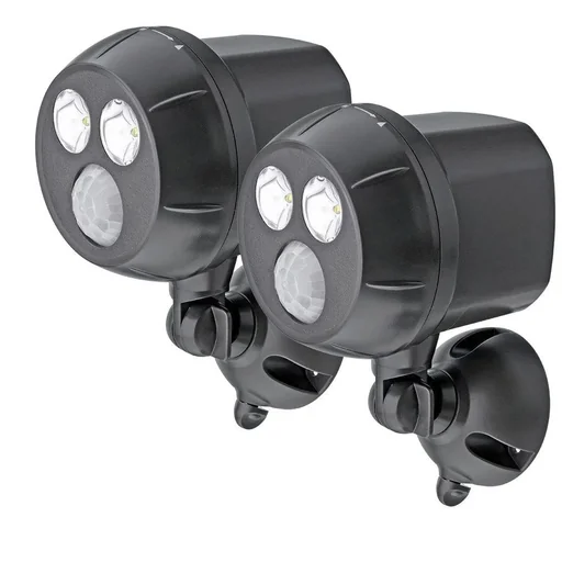 "LED spotlight MB390 with motion detector, 2-pack, brown, 400 lumens, IP66 image"