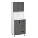 Kitchen cabinet with 2 doors shelf microwave shelf tall cabinet with lower storage cabinet and 3 drawers chest of drawers S