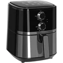 Hot air fryer 4.5 L 1500W with 8 menus Non-stick basket for healthy oil-free low-fat cooking Steel Black