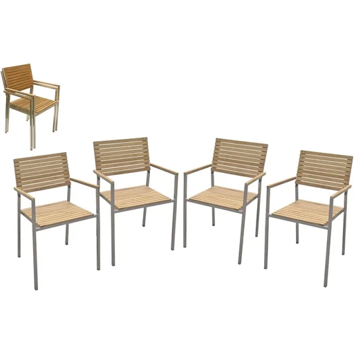 "4 x stacking chairs "Denver" image"