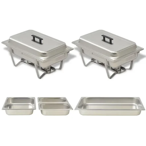 "2-piece stainless steel chafing dish set image"