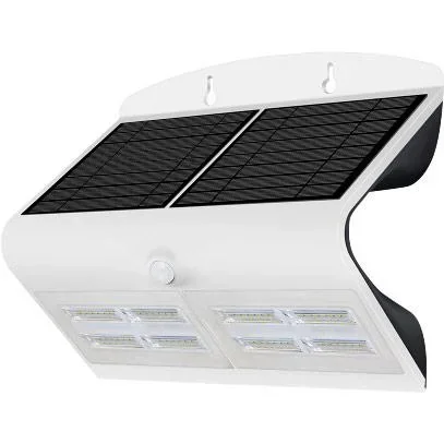 "VT-767-7 LED solar wall light with motion detector - 7W - 800 Lm - 4000K - white - solar energy image"