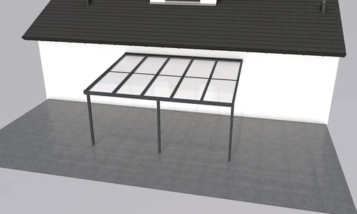 "Patio roof Premium, anthracite, 5100 x 4060 mm - Klima blue image"