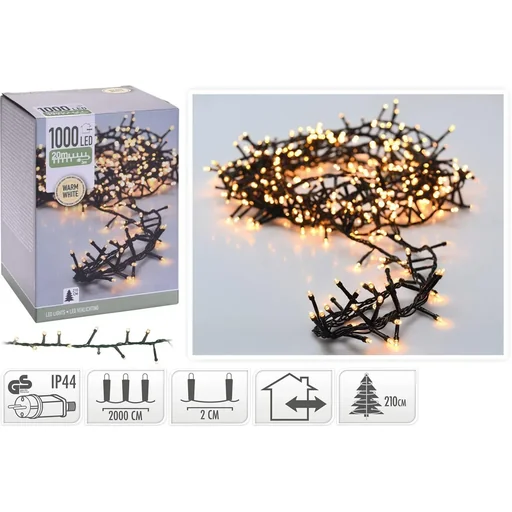 "Christmas lights Snakelight 1000 LED - 40 meters - warm white - Microcluster image"