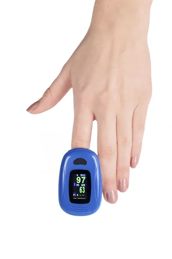 "Fingertip pulse oximeter image"