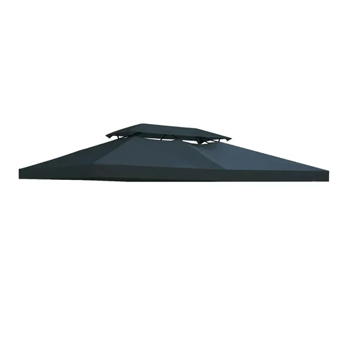 "Replacement roof pavilion roof for metal pavilion garden pavilion party tent garden tent polyester 3x4m charcoal grey image"