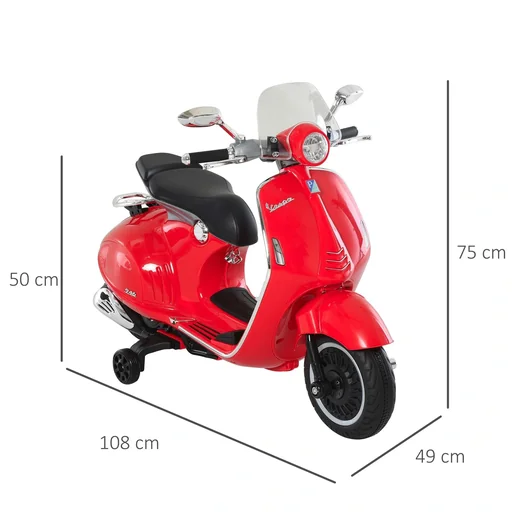 "Toy children's motorcycle, red image"