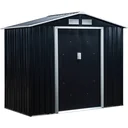 Garden shed - with foundation - metal - 213 x 130 x 185 cm