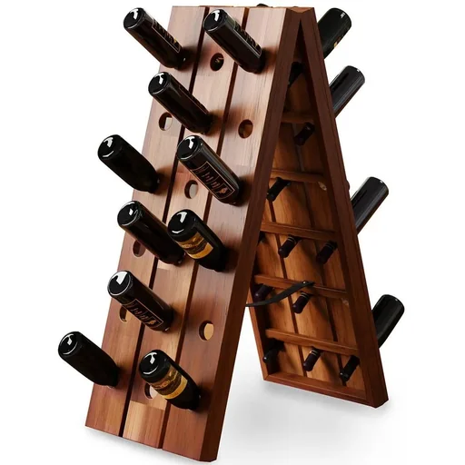 "Foldable wine rack for 36 bottles image"