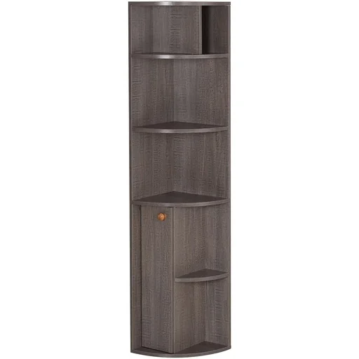 "Corner bookcase, grey image"