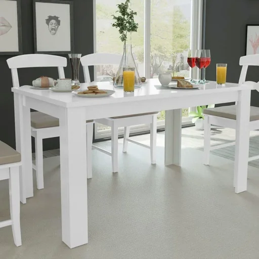 "Dining table 140x80x75 cm white image"